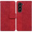 Infinix Hot 50 Pro 4G Red Geometric Embossed Leather Phone Case - 1