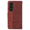 Infinix Hot 50 Pro+ 4G Brown Geometric Embossed Leather Case - 4