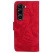 Infinix Hot 50 Pro+ 4G Red Tiger Embossing Flip Leather Phone Case - 4