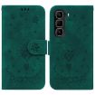 Infinix Hot 50 Pro+ 4G Green Butterfly Rose Embossed Leather Case - 1