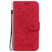 Infinix Hot 50 Pro+ 4G Red Butterfly Rose Embossed Leather Case - 3
