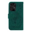 Infinix Note 50 Pro+ Green Butterfly Rose Embossed Leather Case - 4
