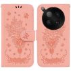 Infinix Zero 40 4G/5G Pink Butterfly Rose Embossed Leather Case - 1
