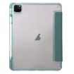 iPad Pro 13 2024 Dark Green Clear Acrylic 3-Fold Leather Case - 3