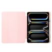 iPad Pro 13 2024 Dark Green Clear Acrylic 3-Fold Leather Case - 5