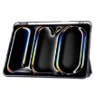 iPad Pro 13 2024 Clear Acrylic 3-Fold Leather Case - Lavender Purple - 4