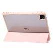 iPad Pro 13 2024 Clear Acrylic 3-Fold Leather Case - Lavender Purple - 6