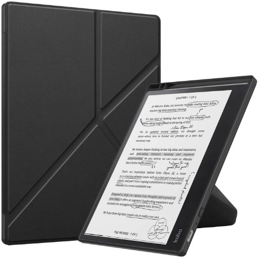 Kobo Elipsa 2E Black TPU Leather Smart Tablet Case - 1