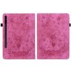 Samsung Galaxy Tab S9+ Butterfly Rose Embossed Leather Case - Rose Red - 2