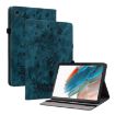 Samsung Galaxy Tab 9+ Dark Blue Butterfly Rose Leather Case - 1