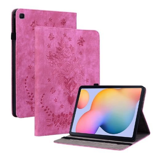 Samsung Galaxy Tab S5e T720/T725 Butterfly Rose Leather Case Rose Red - 1