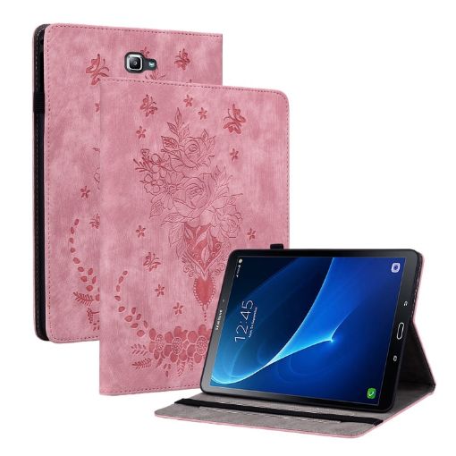 Samsung Galaxy Tab A 10.1 2016 Butterfly Rose Leather Case Pink T580/T585 - 1