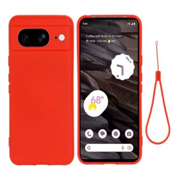 Google Pixel 8 Red Liquid Silicone Shockproof Phone Case - 1