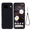 Google Pixel 8 Black Liquid Silicone Shockproof Phone Case - 1