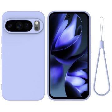 Google Pixel 10 Pro XL Purple Liquid Silicone Shockproof Phone Case - 1