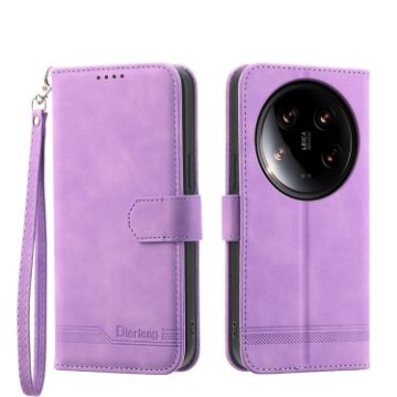 Xiaomi 14 Ultra Dierfeng Dream Line Purple TPU + PU Leather Case - 1