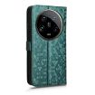 Xiaomi 14 Ultra Green Honeycomb Dot Texture Leather Phone Case - 4