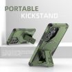 Samsung Galaxy A35 Armor MagSafe Holder Hybrid Phone Case - Army Green - 2