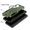 Samsung Galaxy A35 Armor MagSafe Holder Hybrid Phone Case - Army Green - 4