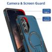 Samsung Galaxy A25 5G Armor MagSafe Holder Hybrid Case - Dark Blue - 5