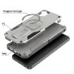 Samsung Galaxy A05 Grey Armor MagSafe Holder Hybrid TPU Case - 4