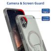 Samsung Galaxy A05 Grey Armor MagSafe Holder Hybrid TPU Case - 5