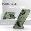 Samsung Galaxy A05 Armor MagSafe Holder Hybrid Case - Army Green - 2