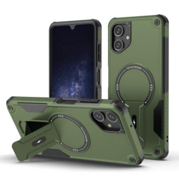 Samsung Galaxy A06 Armor MagSafe Holder Hybrid Case Army Green 4G/5G - 1