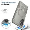 Samsung Galaxy A14 4G/5G Grey Armor MagSafe Holder Hybrid Case - 3