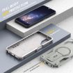 Samsung Galaxy A14 4G/5G Grey Armor MagSafe Holder Hybrid Case - 5