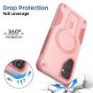 Samsung Galaxy A15 Armor MagSafe Holder Hybrid TPU Case - Pink - 3
