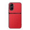 Redmi Turbo 4/Poco X7 Pro Litchi Leather Shockproof Case (Red) - 1
