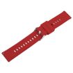 Wine Red 18mm Silicone Watch Band with Steel Buckle - Solid Color - 3