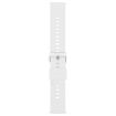 White Silicone Watch Band with 19mm Steel Buckle - Solid Color - 2