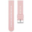 Pink 19mm Silicone Watch Band with Solid Color Steel Buckle - 1