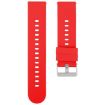 Red 19mm Silicone Watch Band with Solid Color Steel Buckle - 1