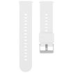 White 22mm Silicone Watch Band with Solid Color Steel Buckle - 1