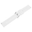 White 22mm Silicone Watch Band with Solid Color Steel Buckle - 3