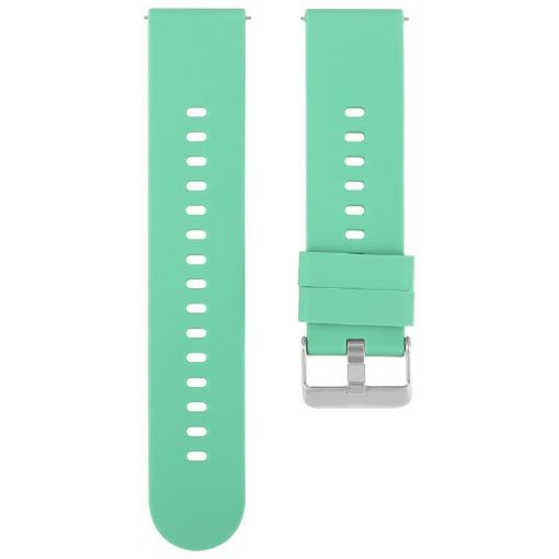 Grass Green 22mm Silicone Watch Band with Steel Buckle - 1
