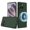 Motorola Edge 50 Neo/Moto S50 Shockproof Silicone Magsafe Case - Dark Green - 1