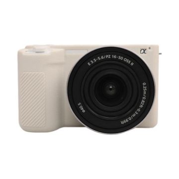 Sony ZV-E10 II/ZV-E10M2 Beige Litchi Texture Silicone Protective Case - 1