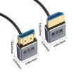 0.7m Coiled Coaxial 8K HDMI 2.1 Cable, Up to Down Elbow, 48Gbps - 2