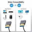 Coiled 0.7m HDMI 2.1 Cable 8K 48Gbps Down to Down Elbow - 3