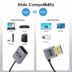 0.7m Coiled 8K HDMI 2.1 Cable, Male to Female Right Elbow, 48Gbps - 3