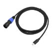 TY015 Type-C to XLR Male Audio Cable, 2m, Black Blue Stereo Output - 1