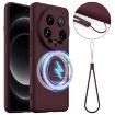 Xiaomi 14 Ultra Shockproof Silicone Magsafe Case - Plum Color - 1