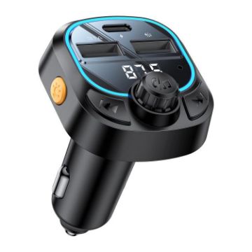 Yesido Y70 Car Bluetooth FM Transmitter - Black | Wireless Audio Adapter - 1