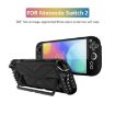 Nintendo Switch 2 Detachable X-Pattern Protective Case with Holder - Black - 2
