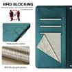 Vivo S30 Peacock Green RFID Leather Phone Case - Smile Embossing - 6