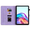 Tecno Megapad 11 Purple Lily Embossed Leather Tablet Case - 3